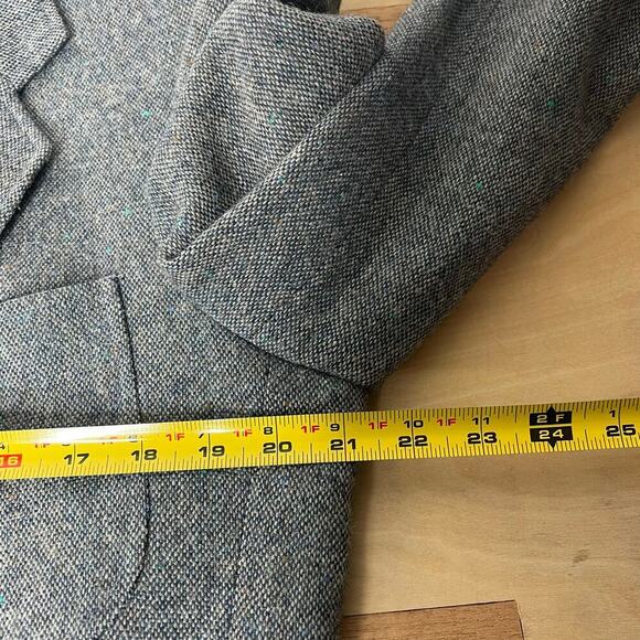 Vintage Kuppenheimer Men's 100% Wool Sport Coat Blazer Elbow Patches Gray - Picture 8 of 9